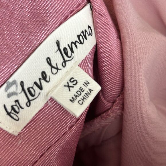 For Love & Lemons Dress Size XS Mauve Pink mini party rhinestone BARBIECORE - Picture 8 of 8